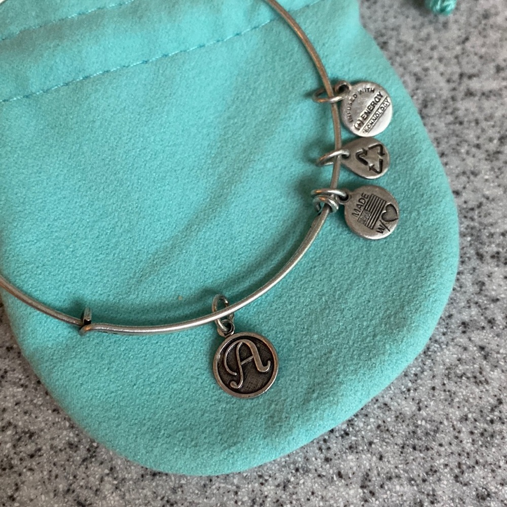 Alex and Ani silver A initial bracelet